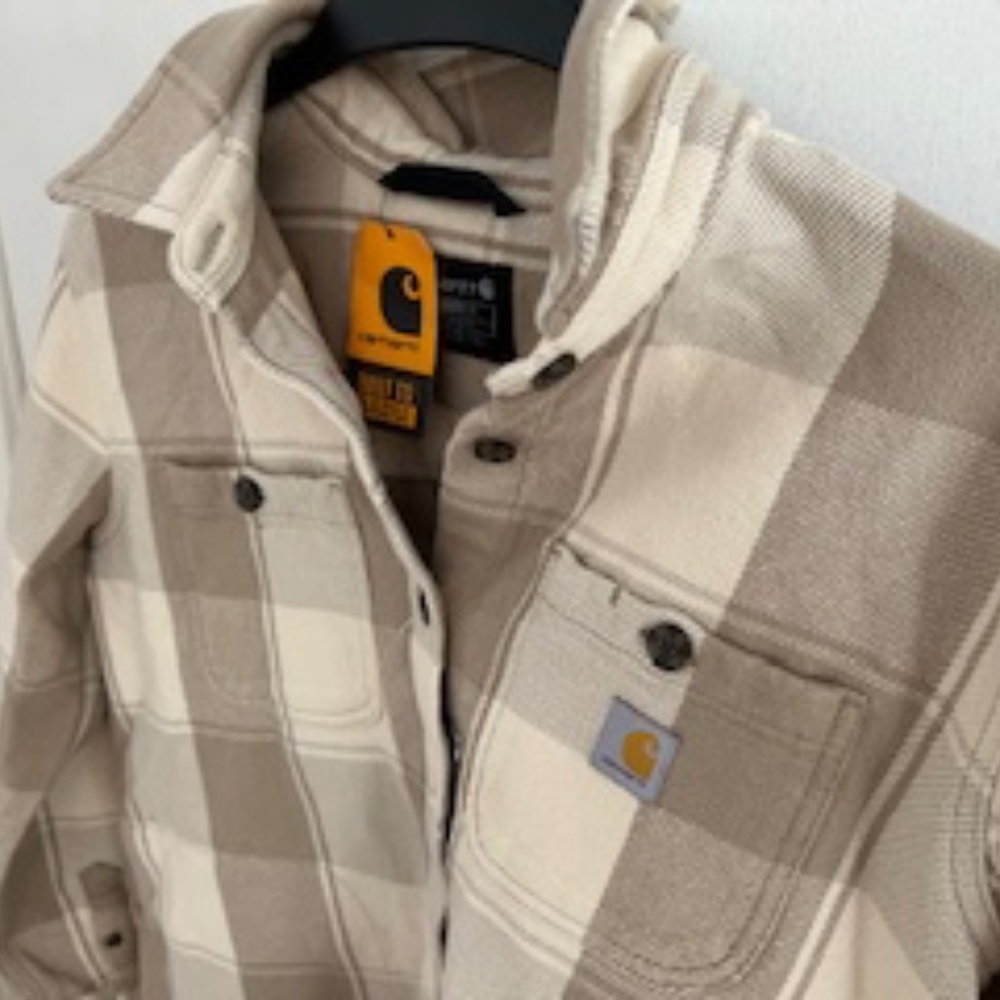 M Carhartt loose fit flannel shirt jacket
